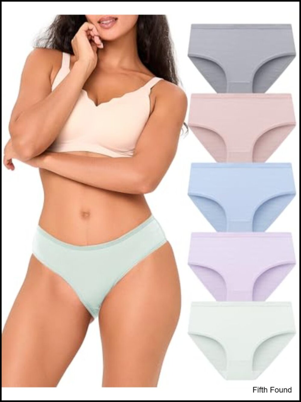 Women's Bamboo Viscose Briefs 5 Pack with Breathable Mesh, Soft Mid-Rise Panties